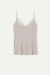 Ultralight Modal and Cashmere Camisole with Lace