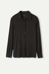 Ultralight Modal With Lamé Cashmere Long-Sleeved Shirt
