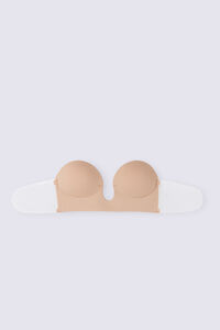 Strapless Bra with Graduated Padding and Plunge Front