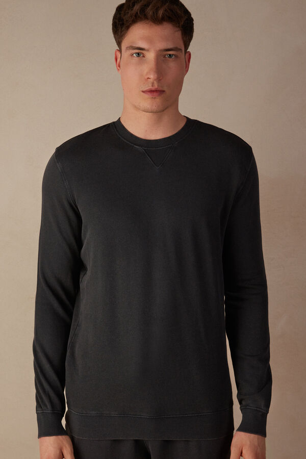 Felpa a Girocollo Washed Collection