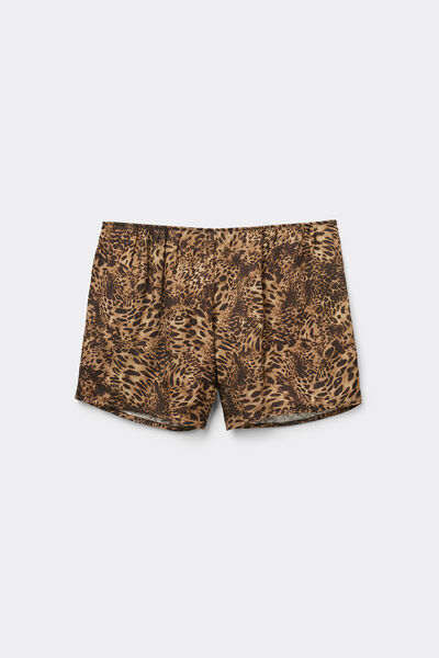 Shorts i viskossatin djurinspirerat tryck Always Glamorous