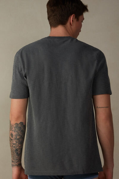 Garment-Dyed Slub Cotton Jersey T-Shirt