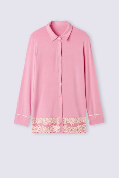 Pretty Flowers Button-Up Modal Top