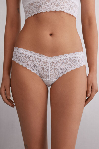 80s-Style Lace Brazilian Briefs
