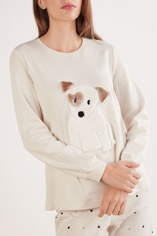 Sweet Puppy Full-Length Cotton Pyjamas