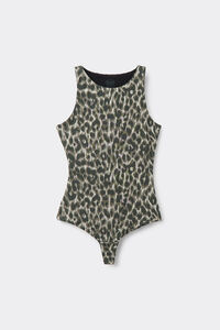 Body Spalla Larga Fresh Bamboo Stampa Safari Animalier