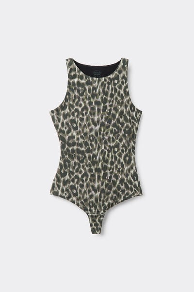 Body z Szerokimi Ramiączkami Fresh Bamboo ze Zwierzęcym Printem Safari