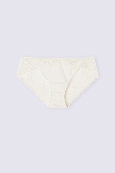 Damen Slip Pretty Flowers mit Spitze und floralem Muster