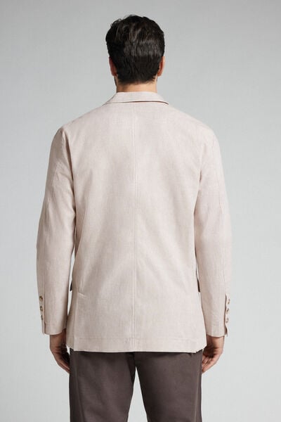 Jacke aus Leinen- und Baumwollstoff