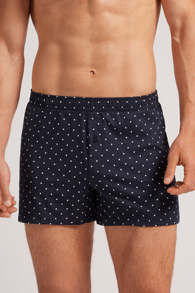 Weite Boxershorts aus gemustertem Baumwolljersey