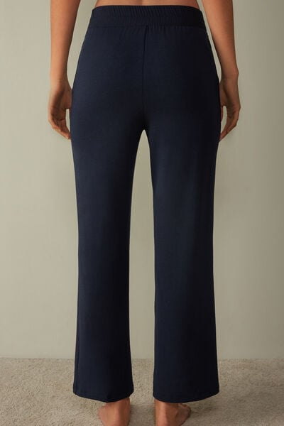Palazzo Pants in Plush Modal with Cashmere