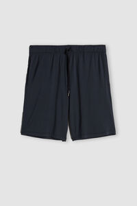 Shorts van zijde en modal