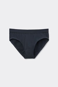 Cotton Briefs with Exposed Elasticated Waistband