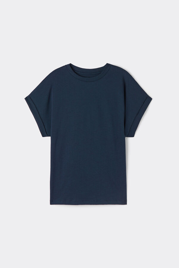 Топ с Короткими Рукавами с Отворотом из Хлопка Ultrafresh