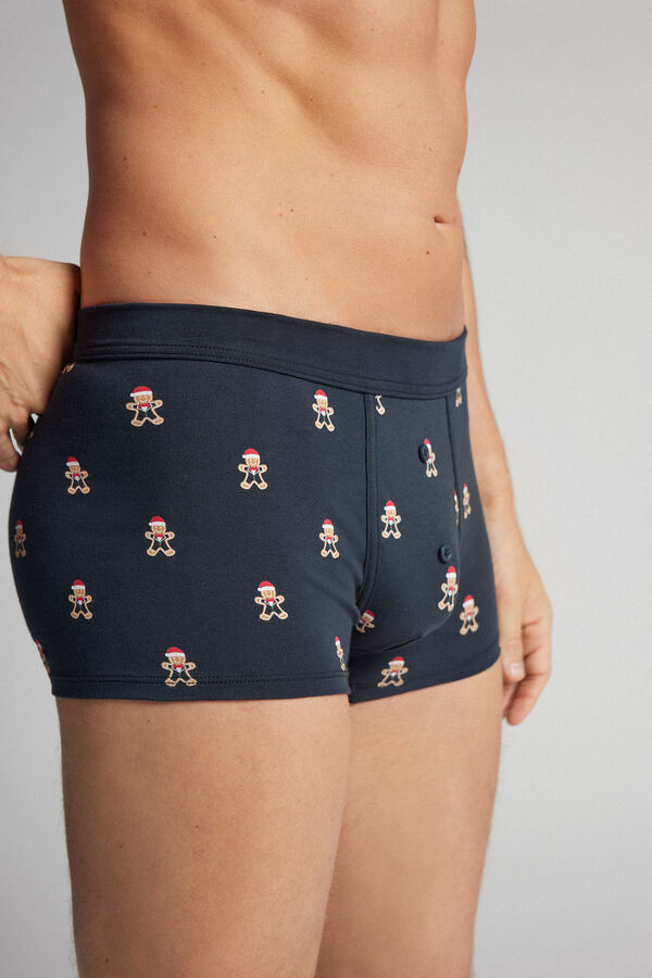 Zencefilli Kurabiye Adam Desenli Superior Pamuklu Boxer