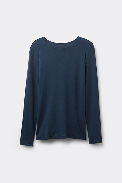 Langärmeliges Rundhalsshirt aus Micromodal