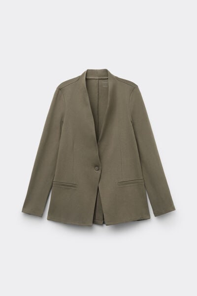 Veste en coton &eacute;pais avec bouton