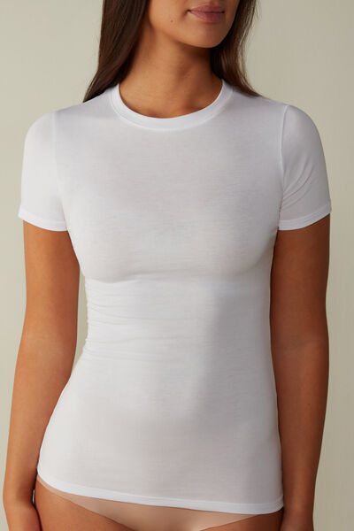 Stretch Superior Cotton Short Sleeve Top