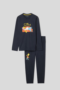 Dugačka pamučna pidžama s otiskom Homera Simpsona