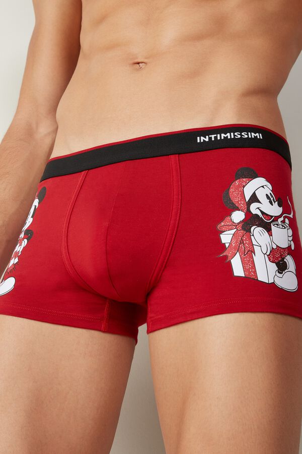 Mickey Christmas Print Boxers in Stretch Supima® Cotton