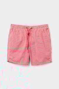 Costume Boxer Mare Stampa Riga Rossa