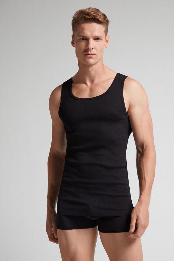Ribbed Superior Cotton Vest Top