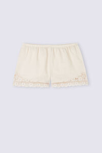 Romance Yourself Linen and Lace Shorts