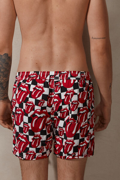 Pegaso Rolling Stones Swim Shorts Check/Logo