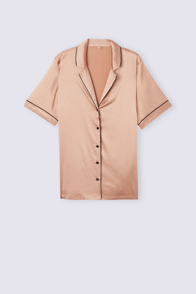 Short-Sleeved Men’s Style Silk Shirt