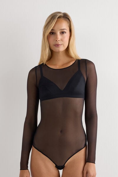 Long-Sleeved Tulle body