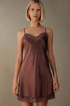 Silk Slip with Lace Insert Detail