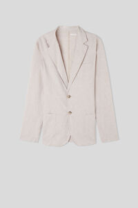 Plain-Weave Cotton and Linen Jacket.