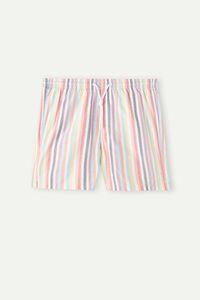 Multicolor Stripe Print Swim Trunks