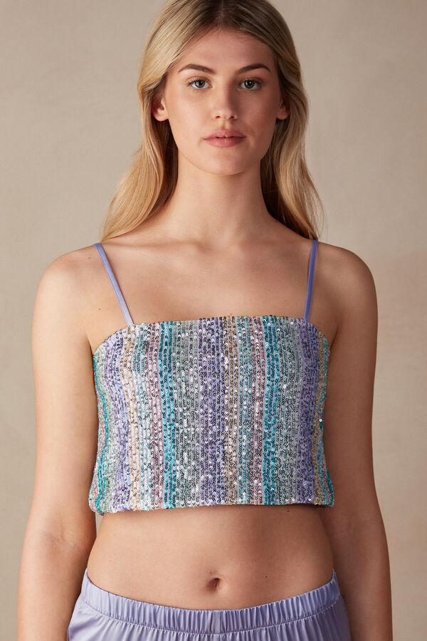 Miami Nights Short Sequinned Top