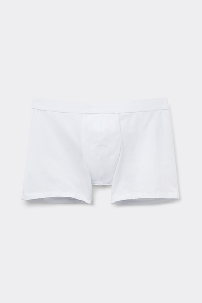 Cotton Boxers with Exposed Elasticated Waistband