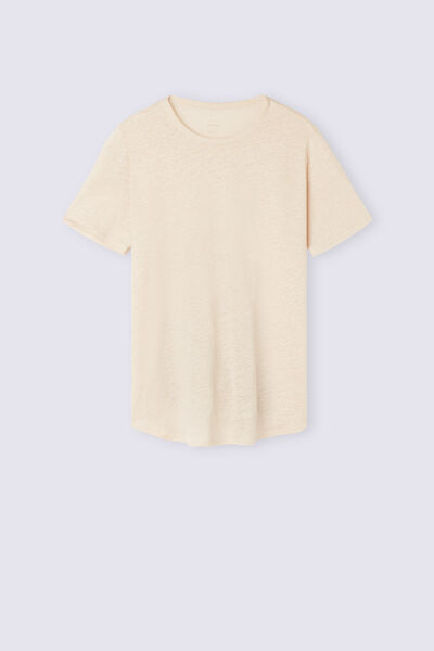 The Pure Linen Short-Sleeved Linen Top