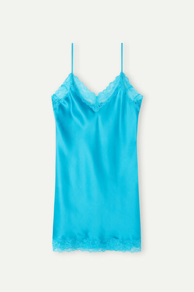 Silk Slip with Lace Insert Detail