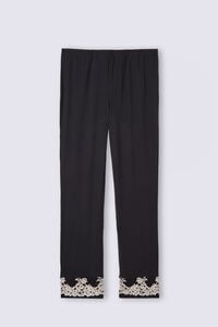 Pretty Flowers Full-length Modal Trousers with Frills