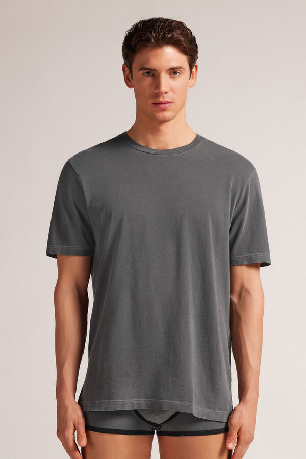 T-shirt i bomull Washed Collection