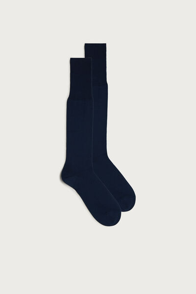 Chaussettes Montantes en Coton Fil d'Écosse Satiné