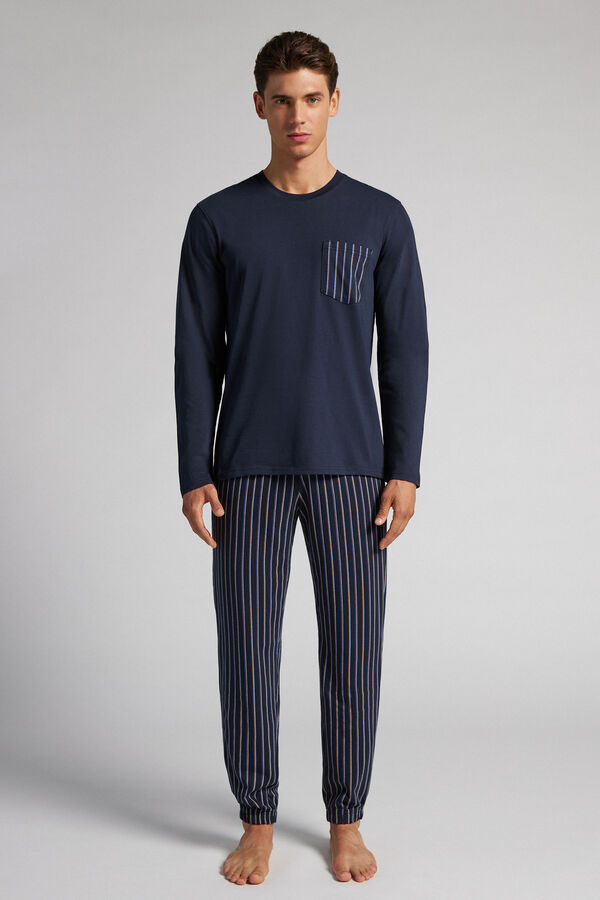 Full-Length Striped Cotton Pyjamas
