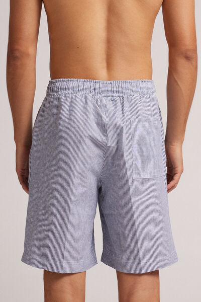 Pantalone Corto in Lino e Cotone
