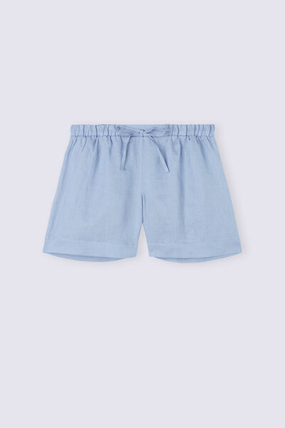 Shorts aus Leinengewebe