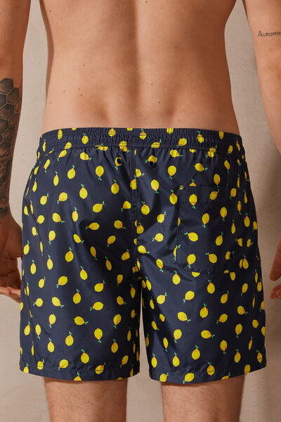 Tritone Swim Shorts with Lemon Print