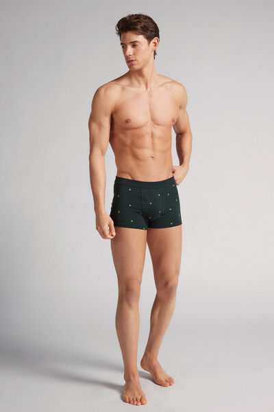 Boxershorts aus Superior-Baumwolle mit Glücksklee-Print Boxershorts aus Superior-Baumwolle mit Glücksklee-Print