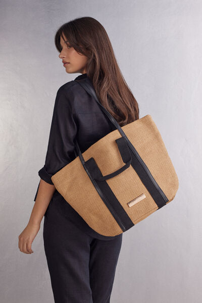Bolsa de verano efecto paja