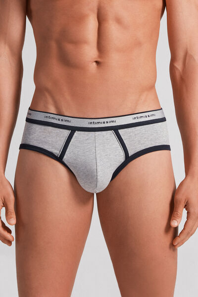 Stretch Supima® Cotton Brief with Logo Detail