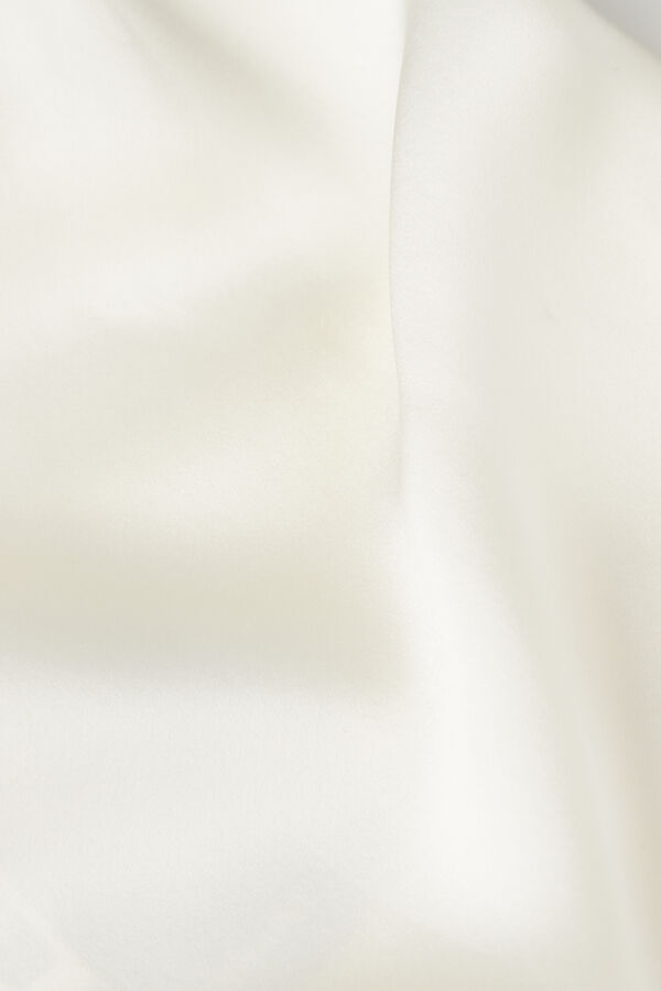 Silk Satin Top with V Neck