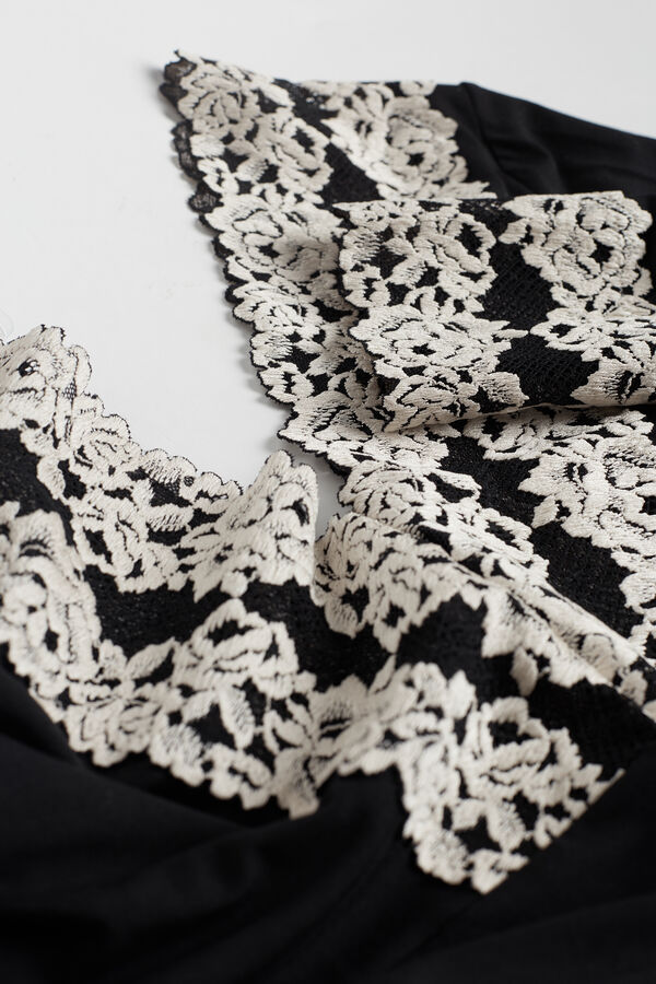 Pretty Flowers Vネック ロングスリーブ ニット