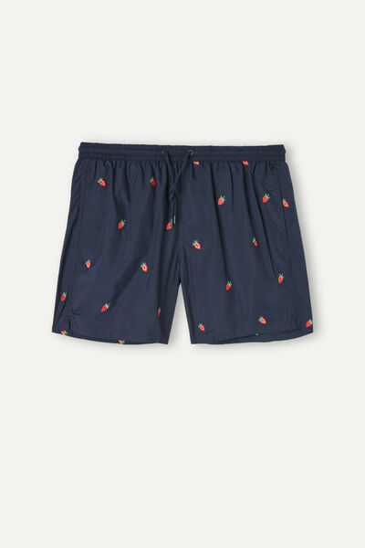 Costume Boxer Mare Ricamo Fragole
